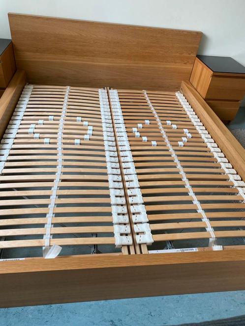 Cadre de lit Malm chez Ikea, Huis en Inrichting, Slaapkamer | Bedden, Zo goed als nieuw, Tweepersoons, Verstelbaar, Ophalen