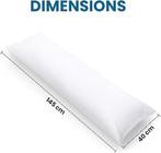 Zijslaapkussen 40 x 145 cm Zwangerschapskussen GRATIS LEV, -, Verzenden, Wit, -