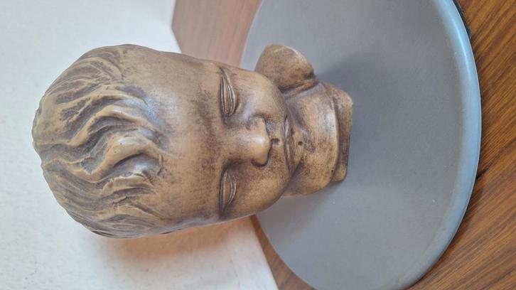 Vintage buste van een kinderkop. Hoogte 16 cm., Antiek en Kunst, Antiek | Overige Antiek, Ophalen of Verzenden