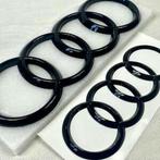 Audi zwarte emblemen ringen/logo's voor de grill en koffer, Nieuw, Bumper, Achter, Audi