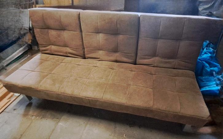 Zetelbed - clic clac - bruin, Huis en Inrichting, Slaapkamer | Slaapbanken, Zo goed als nieuw, Bruin, Ophalen