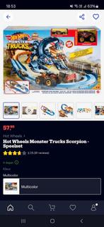 Hot wheels monster trucks scorpion racebaan, Kinderen en Baby's, Ophalen of Verzenden, Zo goed als nieuw, Racebaan, Hot Wheels