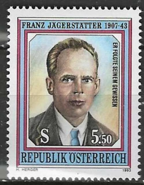 Oostenrijk 1993 - Yvert 1934 - Franz Jagerstatter (PF), Postzegels en Munten, Postzegels | Europa | Oostenrijk, Postfris, Verzenden