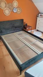 Bedframe 140x200, Huis en Inrichting, Slaapkamer | Bedden, Ophalen, Velours, Tweepersoons, 140 cm