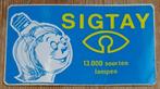 Vintage sticker Sigtay lampen retro autocollant, Collections, Comme neuf, Enlèvement ou Envoi, Marque