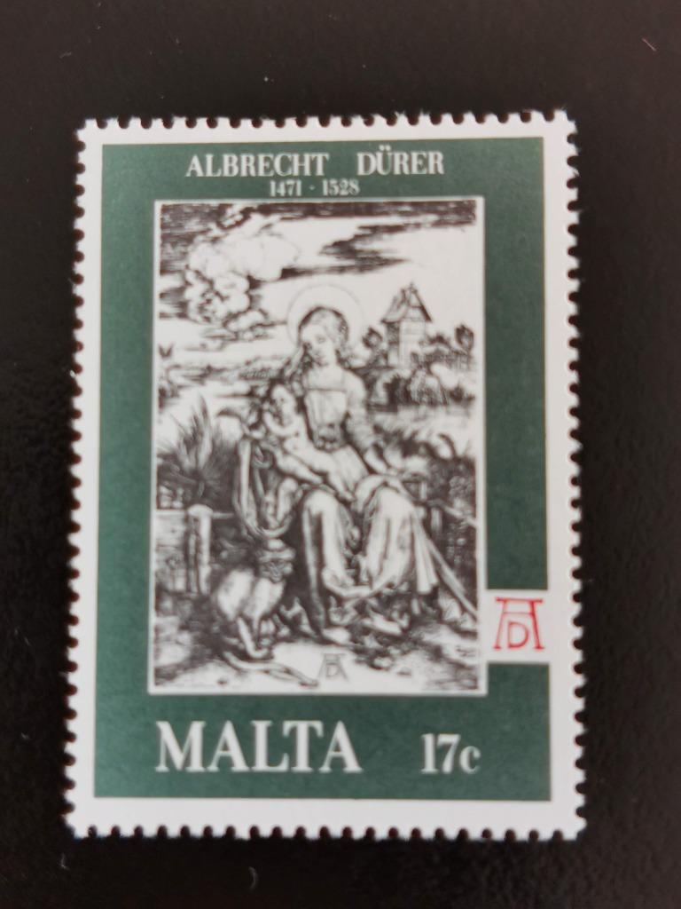 Malte 1978 - art - Albrecht Dürer - Vierge et singe **, Enlèvement ou Envoi, Malte, Non oblitéré