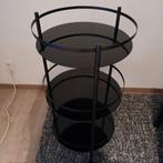 Bijzettafel, Huis en Inrichting, Tafels | Bijzettafels, Ophalen of Verzenden, Zo goed als nieuw, Glas