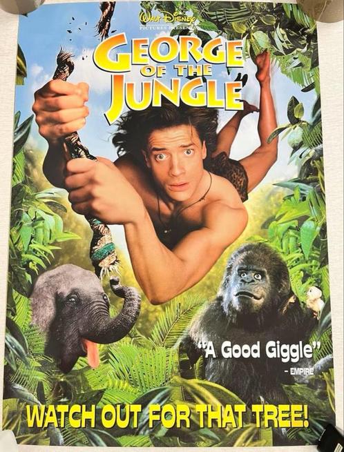 2 affiches affiche film XL, George Jungle & Over the hedge, Collections, Cinéma & Télévision, Comme neuf, Film, Enlèvement ou Envoi