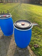 Tonnen 125 liter met deksel en afsluitklep, Tuin en Terras, Ophalen, Zo goed als nieuw