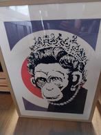 Banksy kunstdruk gesigneerd (1) - Queen Monkey, Antiek en Kunst, Ophalen of Verzenden