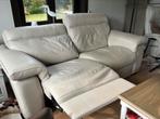 Natuzzi elektrische relaxzetel 2,5 zit in hoogwaardig leder, Ophalen, Gebruikt, Driepersoons, Modern