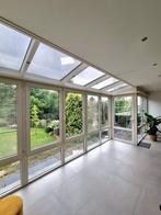 Grote hoekveranda met screens en dakraam, Doe-het-zelf en Bouw, Glas en Ramen, Ophalen, Gevelraam of Ruit, Gebruikt, 160 cm of meer
