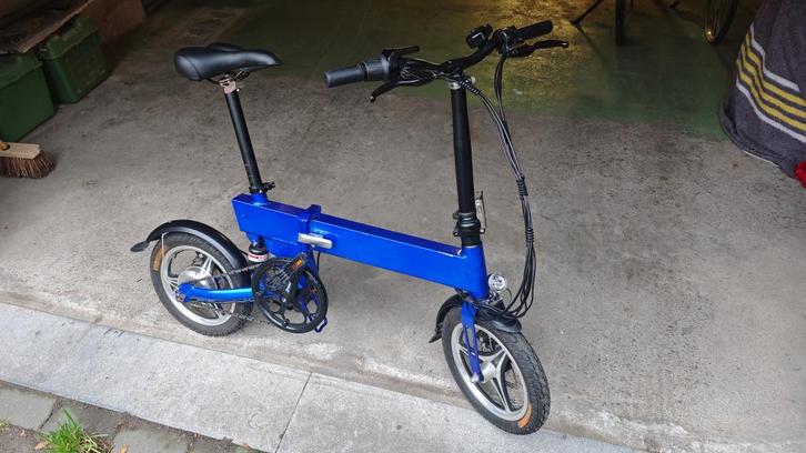 Elektrische plooifiets, Fietsen en Brommers, Fietsen | Vouwfietsen, Gebruikt, 14 tot 16 inch, Totaal opvouwbaar, Ophalen