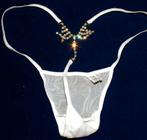 Kanten witte string blinkende achterkant, Verzenden, String