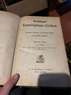 Antiek boek Bockhaus Lexicon 1893, Antiquités & Art, Enlèvement