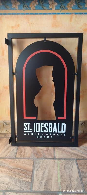 Grande enseigne en métal ST-IDESBALD double face ., Enlèvement, Neuf, Panneau publicitaire