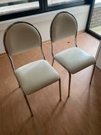 2 keukenstoelen gratis, Huis en Inrichting, Stoelen, Ophalen, Gebruikt, Wit, Twee