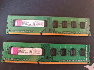 2x4gb 8gb DDR3 ram geheugen  kingstone, Enlèvement ou Envoi, Comme neuf, DDR3, 8 GB
