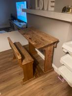 Antieke schoolbank, Huis en Inrichting, Ophalen, Gebruikt, Bureau