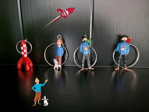 Kuifje / Tintin, Bobbie, Haddock, de Maan Raket verzamelset, Collections, Porte-clés, Neuf, Peluche ou Figurine, Envoi