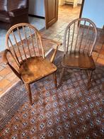 Houten stoelen - Windsor, Huis en Inrichting, Stoelen, Ophalen, Gebruikt, Hout, Vijf, Zes of meer stoelen