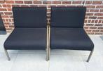Vintage donkerblauwe fauteuil, Ophalen, Gebruikt, Stof