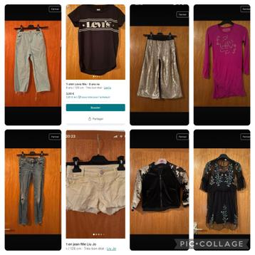 Lot vêtements fille 3 ans 12 ans multimarques (Diesel,  beschikbaar voor biedingen