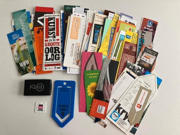 Mooie collectie bladwijzers / boekenleggers, Verzamelen, Boekenleggers, Zo goed als nieuw, Reclame, Ophalen of Verzenden
