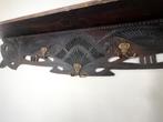 Porte-manteau mural en bois sculpté art nouveau, Antiek en Kunst, Ophalen