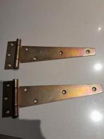 2 T- heng scharnieren verzinkt 230x80 voor tuinhek of poort., Tuin en Terras, Ophalen, Nieuw, IJzer, Tuinhek