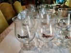 5 duvel glazen met open letters en metalen bus au 5stuks, Ophalen of Verzenden, Zo goed als nieuw, Duvel