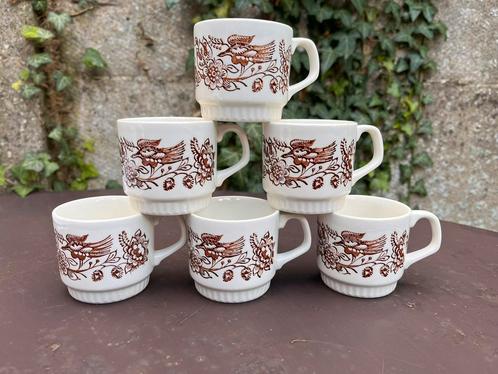 6 tasses à espresso Boch Delta Fiesta (1966), Antiquités & Art, Antiquités | Services (vaisselle) pièces, Enlèvement ou Envoi