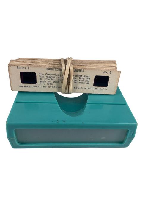 Vintage Stori-Views blauwe plastic kijker USA 1950, Verzamelen, Foto-apparatuur en Filmapparatuur, Fototoestel, 1940 tot 1960