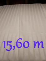 15,60 m stof satijn-streepglans, 100 % katoen, Ophalen of Verzenden, Nieuw, Wit, Katoen