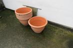 7 grote bloempotten 50 cm terracottakleur, Ophalen, Kunststof, 40 cm of meer, Rond