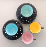 Setje kop met schotel pastel vintage retro, Ophalen of Verzenden