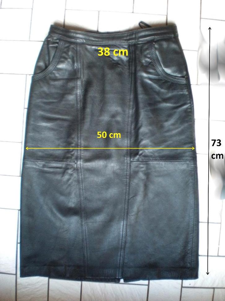 Zwarte leren rok maat 42 als nieuw, Kleding | Dames, Rokken, Gedragen, Maat 42/44 (L), Zwart, Ophalen of Verzenden