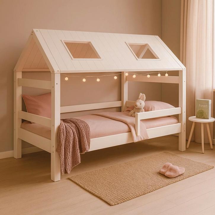Boomhut kinderbed bed slaapkamer meubel hut huisje met dak, Kinderen en Baby's, Kinderkamer | Stapelbedden en Hoogslapers, Zo goed als nieuw