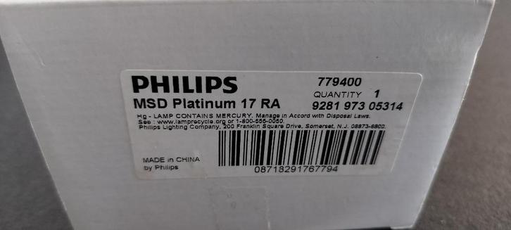 Moving head lamp Philips MSD Platinum 17RA, Muziek en Instrumenten, Licht en Laser, Nieuw, Licht, Ophalen of Verzenden