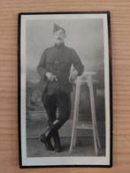 doodsprentje soldaat gesneuveld 14-18 militair, Ophalen of Verzenden, Rouwkaart