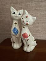 Couple de chats en céramique, Collections, Statues & Figurines, Comme neuf