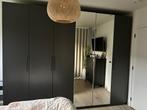 PAX Ikea Kast - mat zwart met spiegeldeuren, Huis en Inrichting, Kasten | Kleerkasten, Ophalen, 200 cm of meer, Zo goed als nieuw