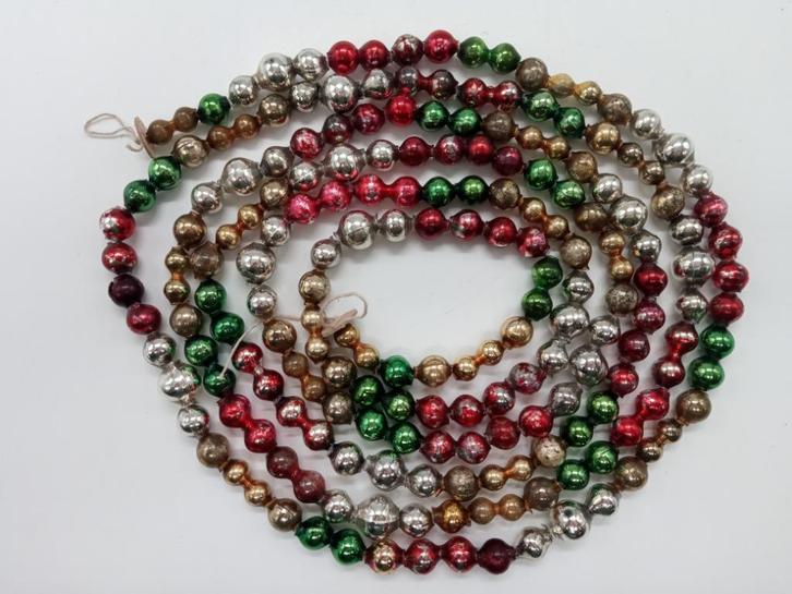 Antieke glazen kerstkralen slinger, Diversen, Kerst, Gebruikt, Verzenden