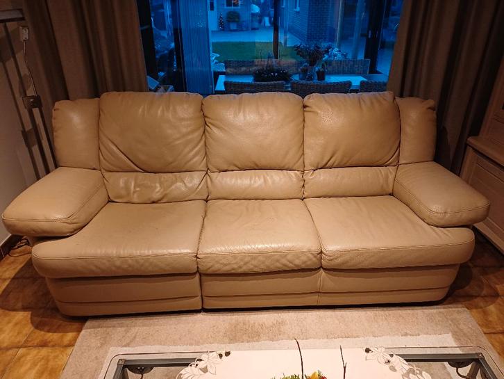 zitbank, Maison & Meubles, Canapés | Salons, Utilisé, Banc droit, Cuir, Enlèvement