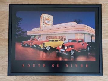USA, hot rod, dinner ,mustang, ford, route 66, cadre LED beschikbaar voor biedingen