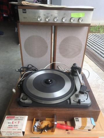 Tourne-disque DUAL 1019 + ampli DUAL CV12 + baffles (1968) beschikbaar voor biedingen