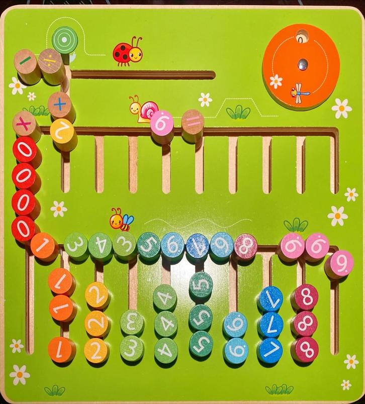 Houten educatief speelgoed - rekenkader, Enfants & Bébés, Jouets | Éducatifs & Créatifs, Comme neuf, Enlèvement