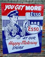 USA reclamebord, tin sign ESSO met signatuur Phoenix Sign Co, Ophalen, Gebruikt, Reclamebord