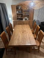 Tabla a manget en teck avec 6 chaises, Maison & Meubles, Salles à manger complètes, Enlèvement, Utilisé, 4 à 6 chaises