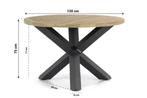 Lifestyle Rockville dining tuintafel rond 120cm, Ophalen, Nieuw, Rond, Teakhout